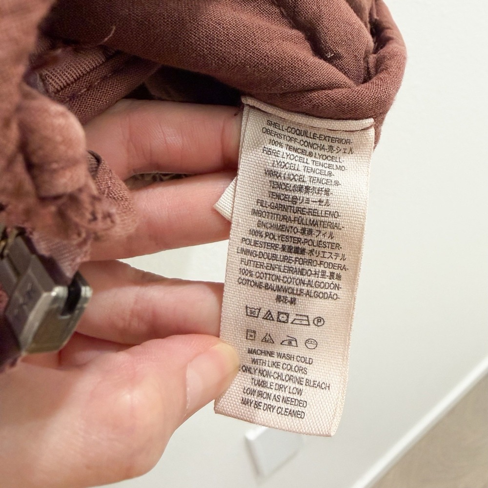 Free People Dolman Boho Hippie Gypsie  90s Quilted Jacket  Plum Rose XS Bomber - Picture 7 of 7